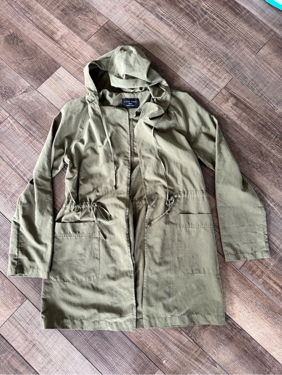 Love Tree Jackets & Blazers - Love Tree Olive Utility Hooded Anorak Jacket